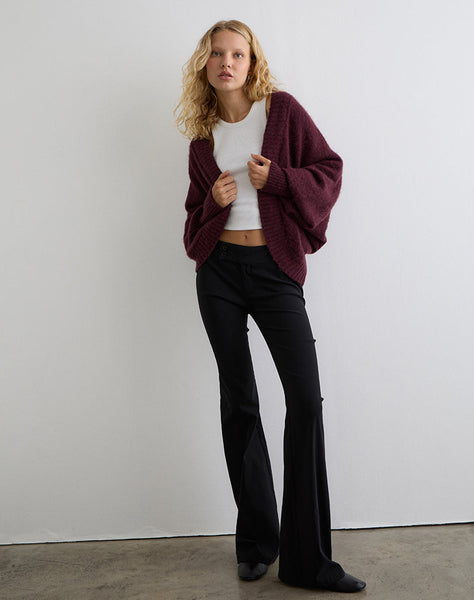 Image of Pasha Shrug Cardigan in Dark Cherry