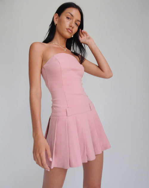 Image of Payoda Bandeau Mini Dress in Pink