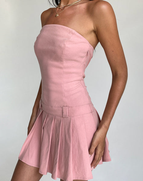 Image of Payoda Bandeau Mini Dress in Pink