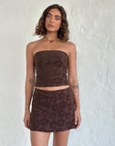 Image of Oruto Skirt in Hibiscus Terry Brown