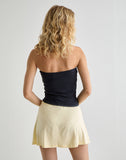Image of Peggy Bandeau Top in Watercolour Floral Black and Pink