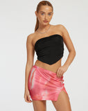 image of Pelma Mini Skirt in Abstract Blurred Pink