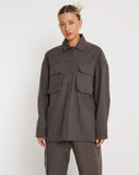 image of Phlox Oversized Shirt in Dark Grey