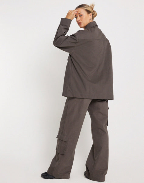 image of Phlox Oversized Shirt in Dark Grey