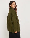 image of Phlox Oversized Shirt in Dark Olive