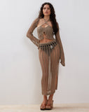 image of MIKA KNITTED SHRUG DESERT TAUPE