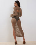 image of MIKA KNITTED SHRUG DESERT TAUPE