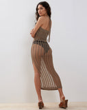 Image of Willa Knitted Midi Skirt in Desert Taupe