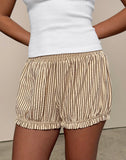 Image of Picu Frill Hem Short in Yellow Stripe