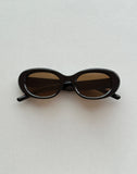 Image of Pido Oval Sunglasses in Black with Stars