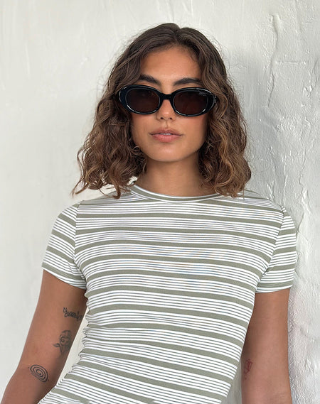 Radiata Rectangle Sunglasses in Tortoise Shell