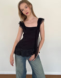 Image of Piro Top in Chiffon Black