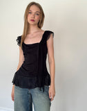 Image of Piro Top in Chiffon Black