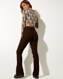 Image of Portia Long Sleeve Top in Retro Spot Brown