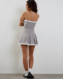 Image of Pramuda Bandeau Mini Dress in Light Grey