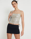 image of Pratiba Strappy Top in Silver