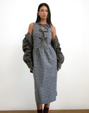 Image of Prelith Midi Dress in Black Grey Tonal Gingham