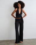 Image of Donata Trouser in Black with Belt