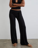 Image of Donata Trouser in Black with Belt