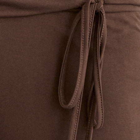 Donata Trouser in Cupro Dark Brown