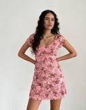 Image of Prinsa Dress in Pink Lace Floral Bloom