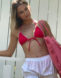 Image of Prisha Bikini Top in Red