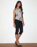 Image of Pyso Asymmetric Top in Lace Flower Grey