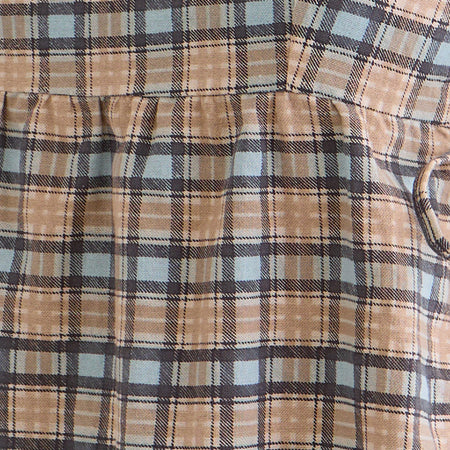 Palsi Loose Sleeveless Top in Pastel Blue Tartan