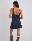 Image of Pamina Mini Dress in Denim Indigo