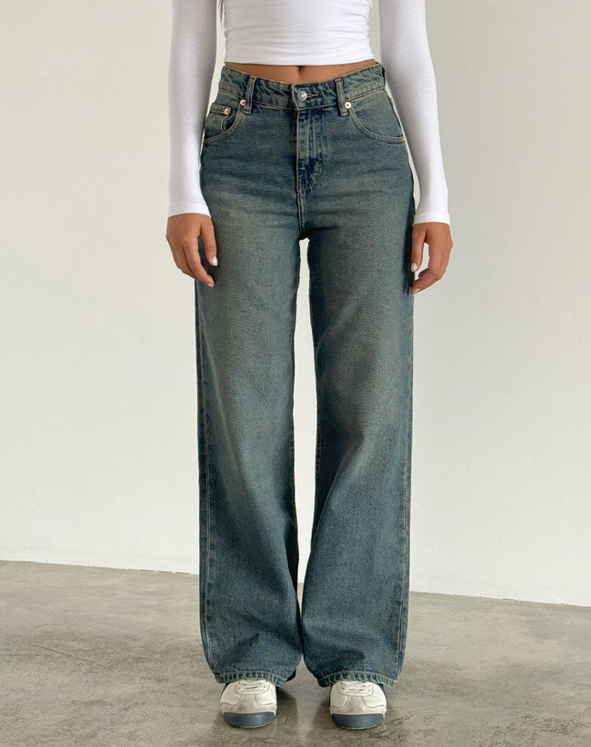 image of Parallel Jeans in Brown and Blue Acid