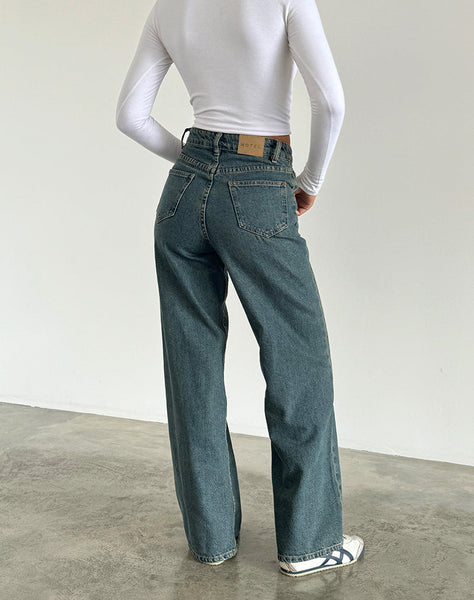 image of Parallel Jeans in Brown and Blue Acid