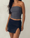 Image of Pelma Mini Skirt in Twill Black