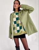 image of Namari Jumper in Checker Green Cream