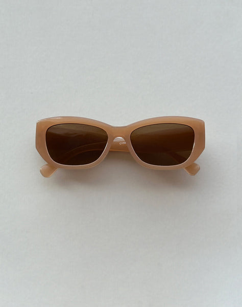 Image of Rabori Rectangle Sunglasses in Tan