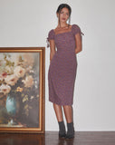 Image of Rachana Midi Dress in Flowing Rose Deep Purple