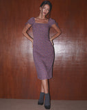 Image of Rachana Midi Dress in Flowing Rose Deep Purple