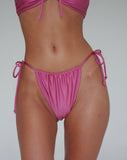 Image of Leyna Bikini Bottom in Mauve Shimmer