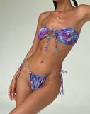 Image of Racola Bikini Top in Washed Out Floral Purple