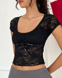 Image of Rada Top in Lace Black