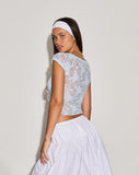 image of Rada Top in Lace Ice Blue