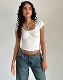 Image of Rada Top in Rib Off White