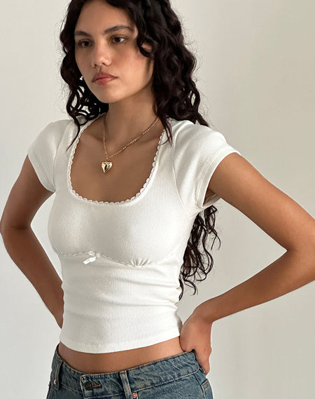 Nova Top in Textured White