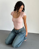 Image of Rada Top in Rib Pink Lady