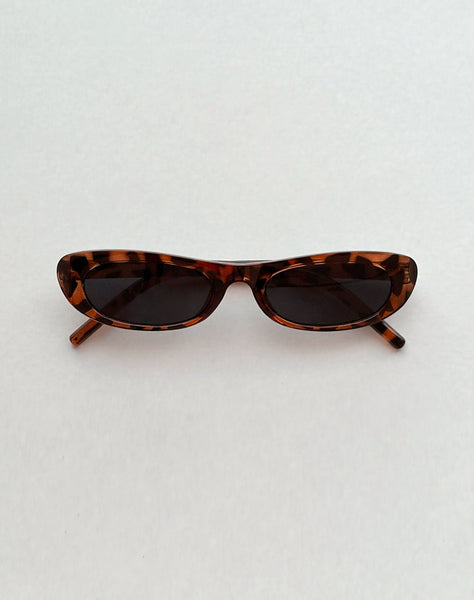 Image of Radiata Rectangle Sunglasses in Tortoise Shell