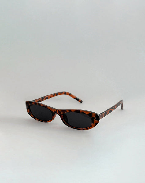 Image of Radiata Rectangle Sunglasses in Tortoise Shell