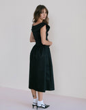 Image of Radovan Midi Dress in Black