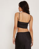 image of Rahela Top in Satin Black