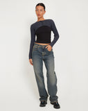 Image of Raina Shrug Top in Navy