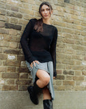 Image of Rajiya Open Weave Jumper in Black