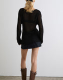 Image of Rajiya Open Weave Jumper in Black